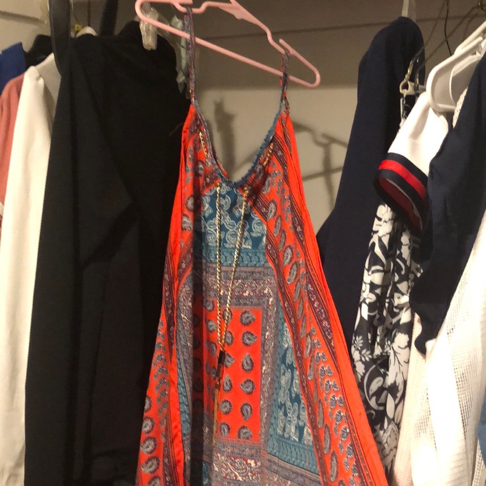 Dress with thin straps